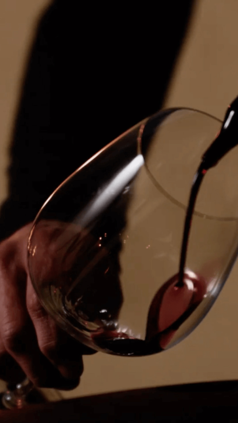 Napa wine poured into the glass